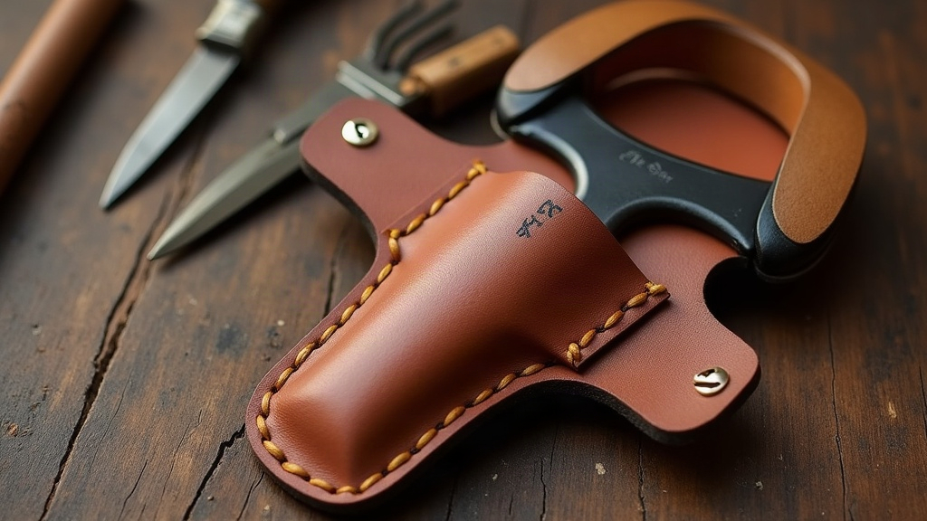 Custom Molded Leather Holster for a Hand Trowel or Shears